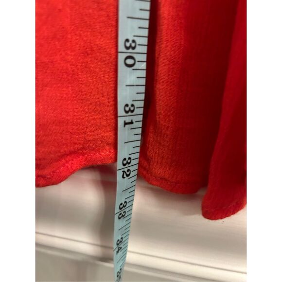 Umgee boho tunic with embroidered mesh sleeves M red festival Coachella - Picture 10 of 10